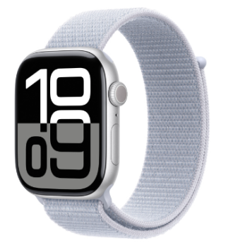Умные часы Apple Watch Series 10 46 мм, Aluminium Case GPS+Cellular, Sport Loop, Silver